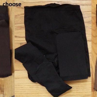 dark/lighter brown or black soft microfiber opaque tights, size XS/S, S/M or M/L